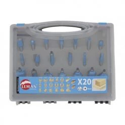Coffret de 20 mèches de défonceuse Leman DEF.428.20