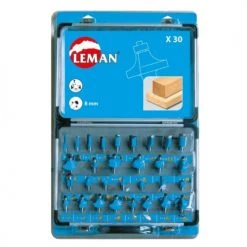 Coffret de 30 mèches de défonceuse Leman DEF.428.30