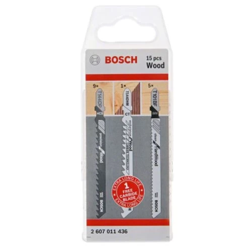 Pack de 15 lames de scie sauteuse Boch pour le Bois 3 Pack de 15 lames de scie sauteuse Boch pour le Bois