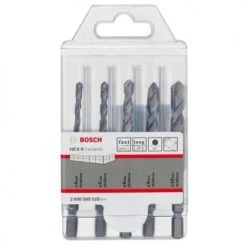 Coffret de 5 forets à carrelage Bosch HEX-9 Ceramic 2608589528 -Accessoire à emmanchement cylindrique Soldes Boutique AFD 123074