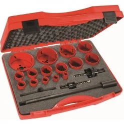 Coffret de scies trépans Sam Outillage 15 diamètres + accessoires - 705-C-15