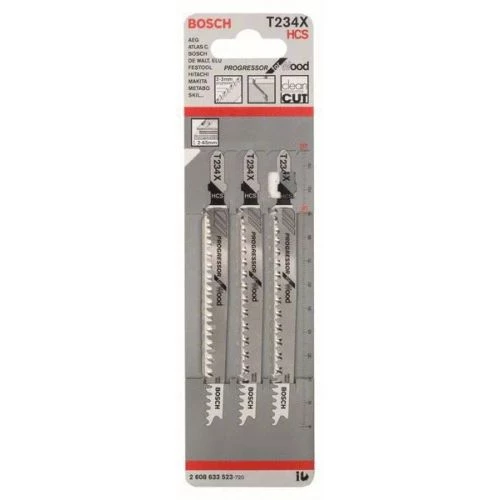 Lames de scie sauteuse Bosch T 234 X Progressor for Wood 5 Lames de scie sauteuse Bosch T 234 X Progressor for Wood – Image 3