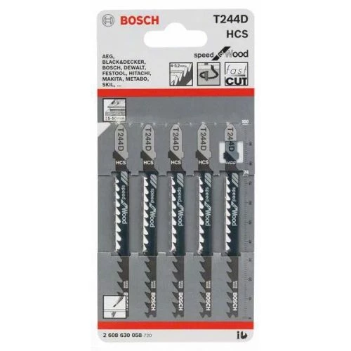 Lames de scie sauteuse bois Bosch T 244 D Speed for Wood 4 Lames de scie sauteuse bois Bosch T 244 D Speed for Wood – Image 2